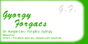 gyorgy forgacs business card