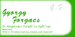 gyorgy forgacs business card